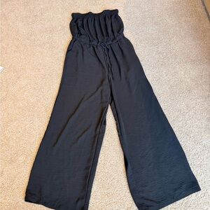No Boundaries Black Strapless Jumpsuit